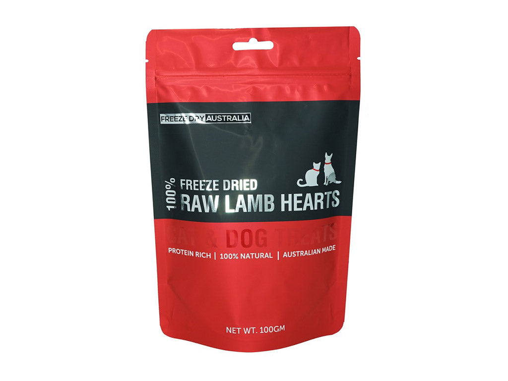 Cuore di agnello a cubetti liofilizzato naturale, snack per cani e gatti