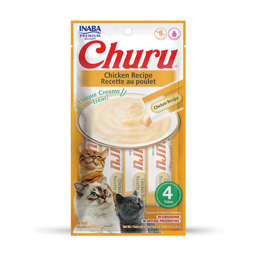 Snack cremoso al pollo per gatti, in tubo monodose leccabile