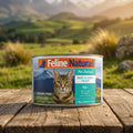 Cibo umido in scatola senza cereali per gatti con manzo e hoki